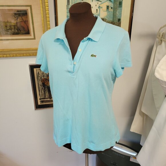 Lacoste of France Blue Short Sleeved Polo Shirt Size 46 - Picture 2 of 6